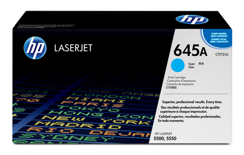 TONER CARTRIDGE 645A CYAN F/ CLJ 5500 – HP Inc