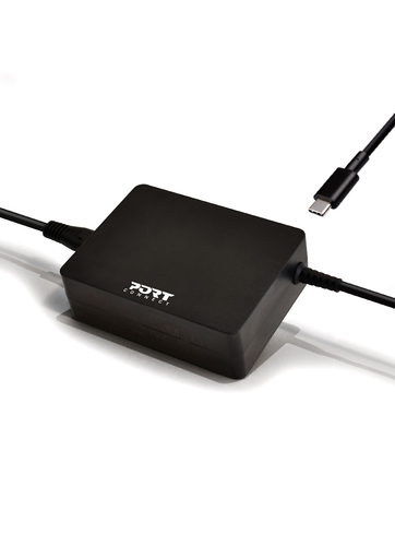 Replacement Power Adaptor Type-C; Compatible with type C Notebooks; Tablets and Smartphones; 90W MAX. Supplied by Hypertec – Port