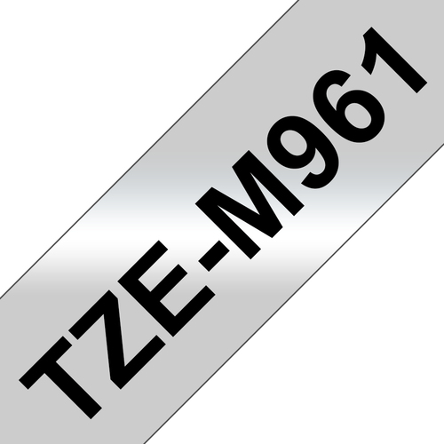 TZE-M961 BLACK ON SILVER – Brother