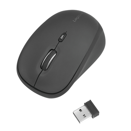 Mouse, Wireless 2.4G, 3-button, DPI Switch, black – LogiLink
