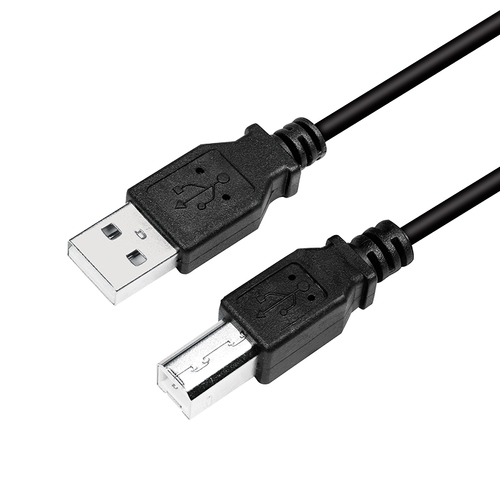 USB 2.0 cable, USB-A/M to USB-B/M, black, 2 m – LogiLink