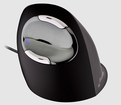 Evoluent VerticalMouse D - Right handed USB wired - Small. The New D or version 6 is the latest revision of the award winning Evoluent mouse. Improvements include laser sensor; contoured buttons improving feel and response; Extra wide lip along the bottom – Evoluent