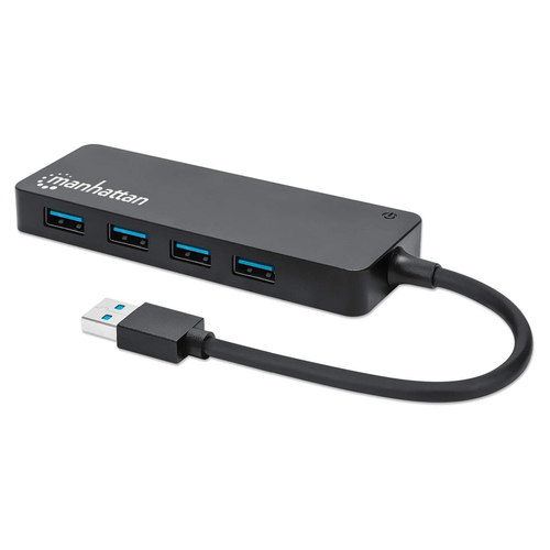 USB-A 4-PORT HUB USB 3.0- BUS POWER BLACK – INTELLINET