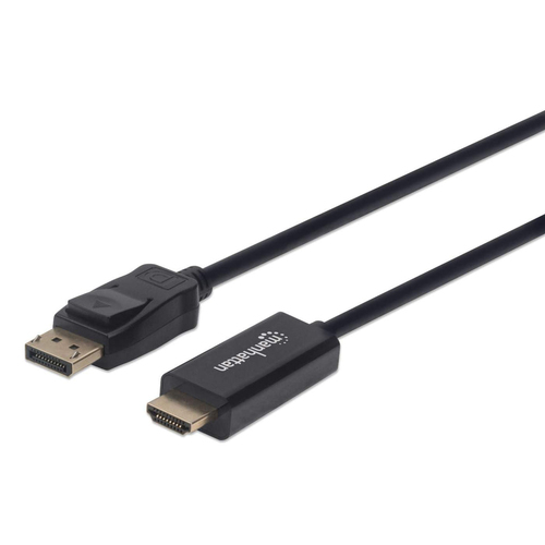DISPLAYPORT TO HDMI CABLE 1M- 1080P/60HZ MALE/MALE BLACK POLYB – INTELLINET