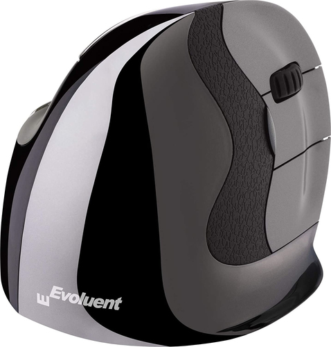 Evoluent VerticalMouse D - Right handed USB wireless - Medium. The New D or version 6 is the latest revision of the award winning Evoluent mouse. Improvements include laser sensor; contoured buttons improving feel and response; Extra wide lip along the bo – Evoluent