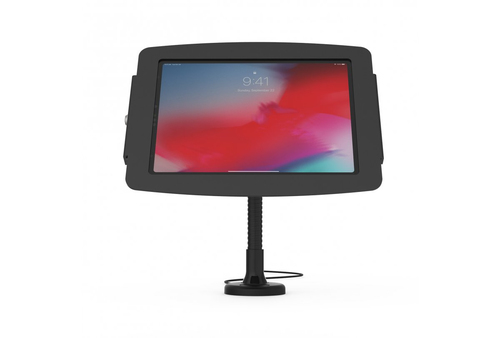 Compulocks Space Flex iPad Enclosure Stand - Mounting kit (flexible arm, enclosure) - for tablet - lockable - high-grade aluminium - black - screen size: 10.2 - wall-mountable, surface mountable, counter top - for Apple 10.2-inch iPad (7th generation, 8t – Compulocks
