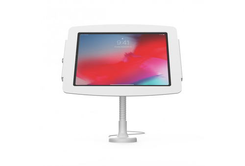 Compulocks Space Flex iPad Enclosure Stand - Mounting kit (flexible arm, enclosure) - for tablet - lockable - high-grade aluminium - white - screen size: 10.2 - wall-mountable, surface mountable, counter top - for Apple 10.2-inch iPad (7th generation, 8t – Compulocks