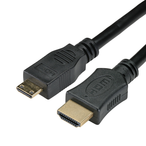 2m HDMI 1.4b Male - HDMI Male Mini C Hi Speed+Ethernet 30AWG Blk Cable – Cablenet