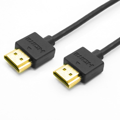1m Slimline HDMI 1.4b Male-Male(4Kx2K@60Hz)Hi Speed+E 36AWG Blk PVC – Cablenet