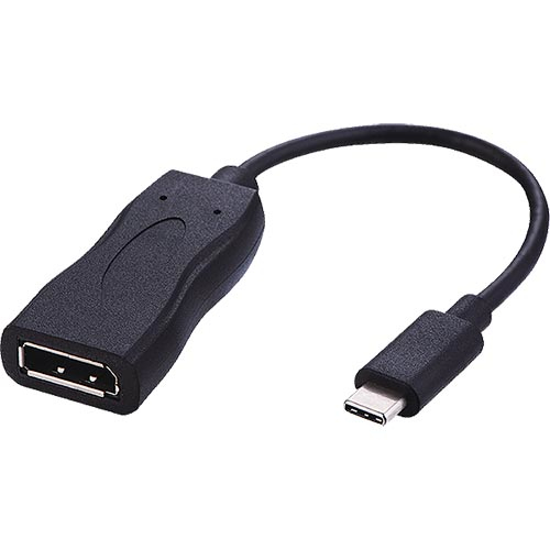 20cm USB 3.1c Male-DisplayPort Female 1.2 4Kx2K30Hz Tailed Blk Active – Cablenet