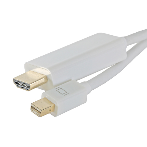 2m Mini DisplayPort Male - HDMI 1.4b Male 1080p White PVC Cable – Cablenet