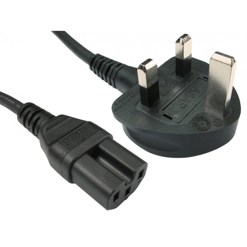 2M UK IEC C15 MAINS LEAD – Cables Direct