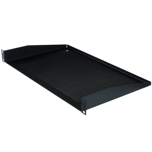 1U Black Vented 272mm Shelf – Penn Elcom
