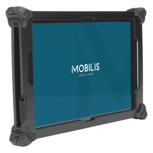 Resist case for iPad 2019 10.1i - With elastic hand strap and stylus holder - Delivered with shoulder strap - Black color – Mobilis