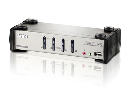 4 port Combo(PS-2 & USB) USB 2.0 KVMP Switch with Audio & OSD Support (4 KVM Cables included) – ATEN