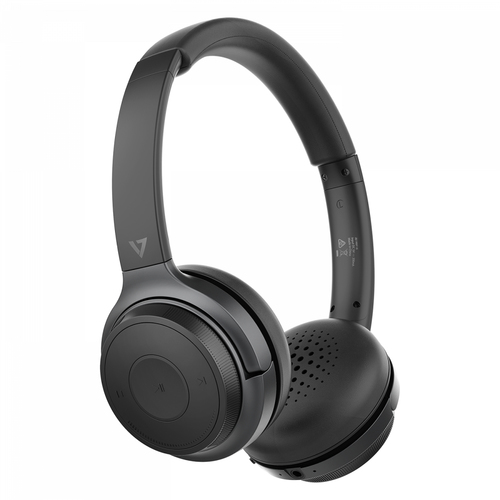 V7 BT STEREO ON EAR WLRS HDSET NC BOOM MIC USB DONGLE BLK – V7