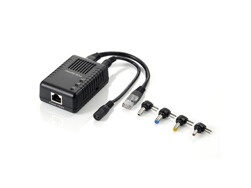 LevelOne 5-12V DC PoE Splitter- IEEE 802.3af compliant- Converts non-PoE devices with Power over Ethernet support- DIP switch for 5V- 9V- and 12V adjustable output power- Delivers power and data via a single Ethernet cable- Eliminates the need for a bulky – Digital Data Communications