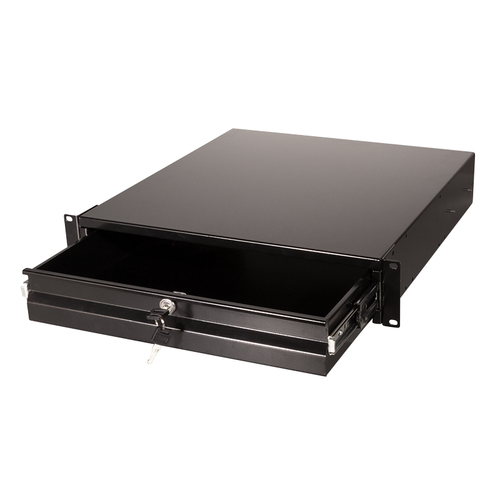 19 Drawer for 19 inch racks, 2U, lockable, black – LogiLink