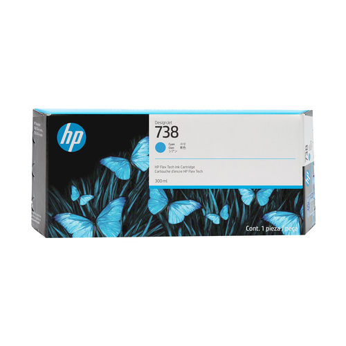 738 300-ml Cyan DesignJet Ink Cartridge – HP Inc