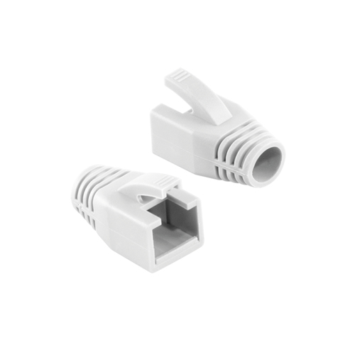 Modular RJ45 Plug Cable Boot 8mm white, 50pcs – LogiLink