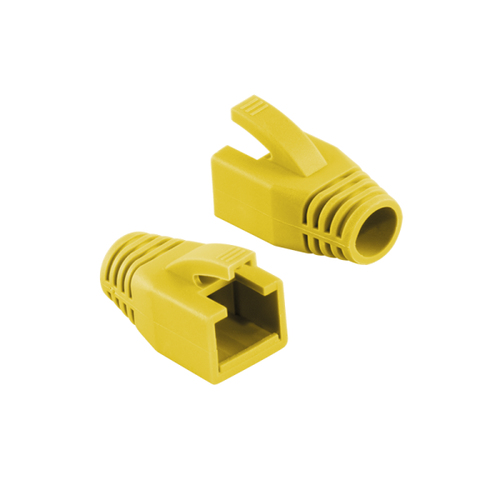 Modular RJ45 Plug Cable Boot 8mm yellow, 50pcs – LogiLink