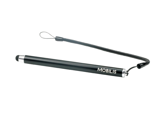 PACK OF 10 BLACK CAPACITIVE STYLUS MATTE BLACK+SPIRAL CORD – Mobilis