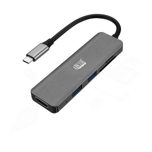 6 IN 1 USB-C MULTIPORT DOCKING STATION – Adesso