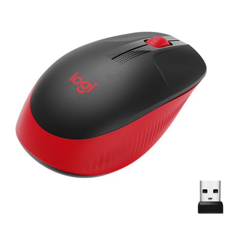 M190 FULL-SIZE WIRELESS MOUSE RED EMEA – Logitech