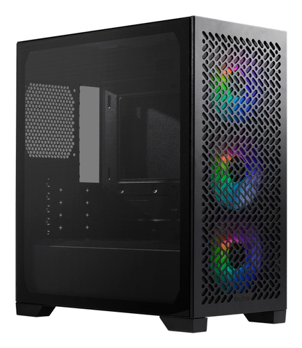 Cooler Master Elite 302 Gaming Case w/ Glass Side, Micro ATX, 3x ARGB Fans, PSU Shroud, Intake Grill, USB-C, Black – Cooler Master