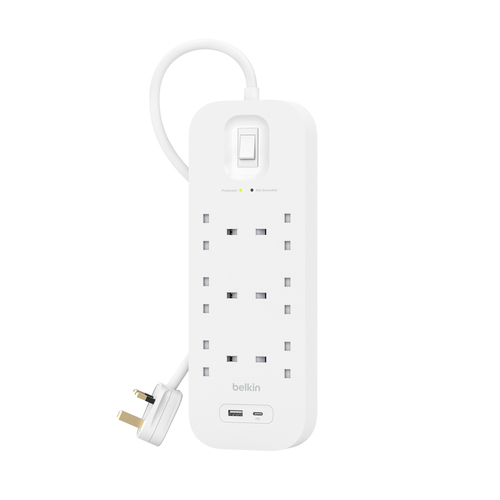 SURGE PROTECTION WITH USB C 6 OUTLET – Belkin Components