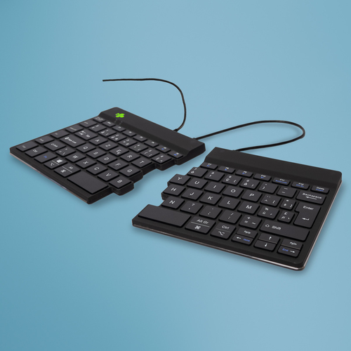 Split Ergonomisch Toetsenbord AZERTY (BE) zwart bedraad – R-Go Tools
