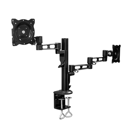 Dual Monitor mount, 13-26, aluminum, separate height adjustment – LogiLink