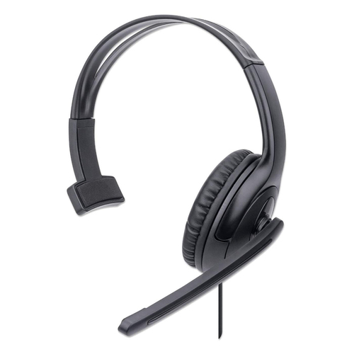 HEADSET MONO USB-A OVER-EAR- RETAIL BOX ADJUSTABLE MICROPHONE – INTELLINET