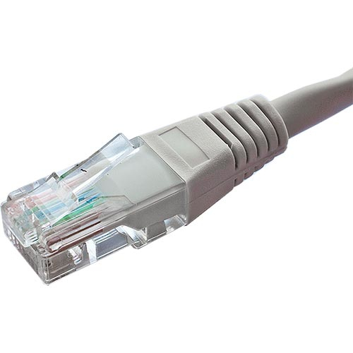 7m Cat5e RJ45 Grey U/UTP PVC 24AWG Flush Moulded Booted Patch Lead – Cablenet