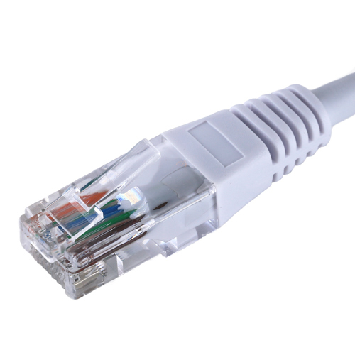 1m Cat5e RJ45 White U/UTP PVC 24AWG Flush Moulded Booted Patch Lead – Cablenet