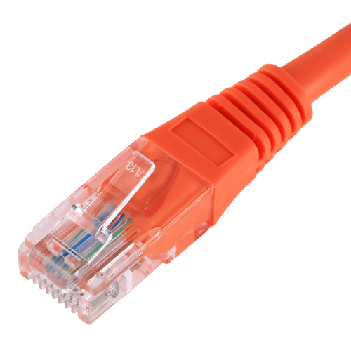 3m Cat5e RJ45 Orange U/UTP PVC 24AWG Flush Moulded Booted Patch Lead – Cablenet