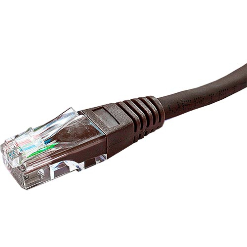 2m Cat5e RJ45 Brown U/UTP PVC 24AWG Flush Moulded Booted Patch Lead – Cablenet