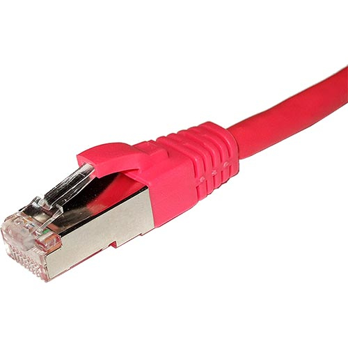 0.5m Cat6 RJ45 Red F/UTP LSOH 26AWG Snagless Booted Patch Lead – Cablenet