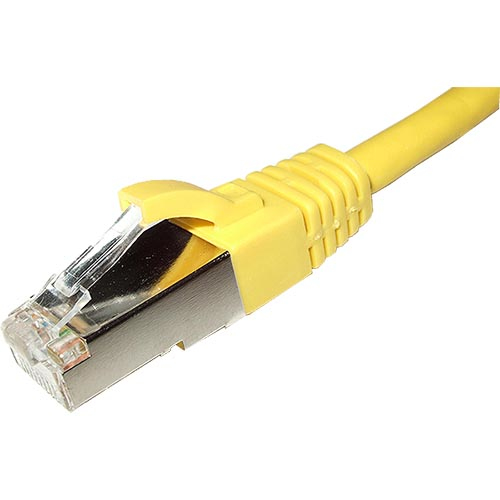 10m Cat6 RJ45 Yellow F/UTP LSOH 26AWG Snagless Booted Patch Lead – Cablenet