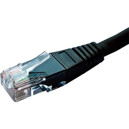 25m Cat6 RJ45 Black U/UTP PE External Flush Moulded Solid Patch Lead – Cablenet