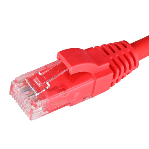 1m Cat5e RJ45 Red U/UTP LSOH 24AWG Snagless Booted Patch Lead – Cablenet