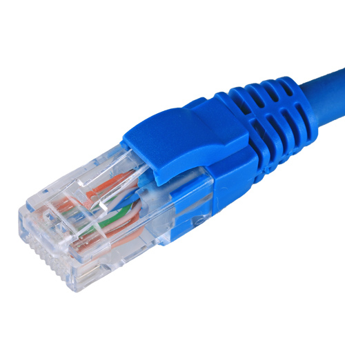 0.5m Cat5e RJ45 Blue U/UTP LSOH 24AWG Snagless Booted Patch Lead – Cablenet