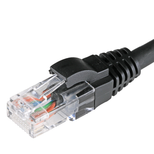 1m Cat5e RJ45 Black U/UTP LSOH 24AWG Snagless Booted Patch Lead – Cablenet