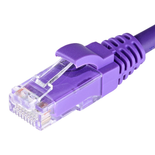 0.5m Cat5e RJ45 Violet U/UTP LSOH 24AWG Snagless Booted Patch Lead – Cablenet