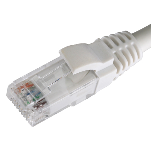 1m Cat5e RJ45 White U/UTP LSOH 24AWG Snagless Booted Patch Lead – Cablenet