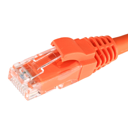 10m Cat5e RJ45 Orange U/UTP LSOH 24AWG Snagless Booted Patch Lead – Cablenet