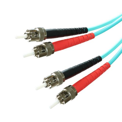 3m OM3 50/125 ST-ST Duplex Aqua LSOH Fibre Patch Lead – Cablenet