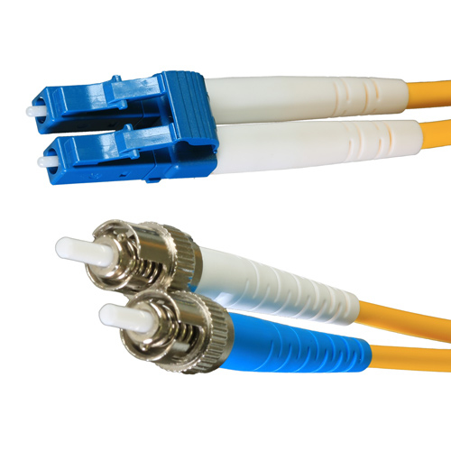 5m OS2 9/125 LC-ST Duplex Yellow LSOH Fibre Patch Lead – Cablenet