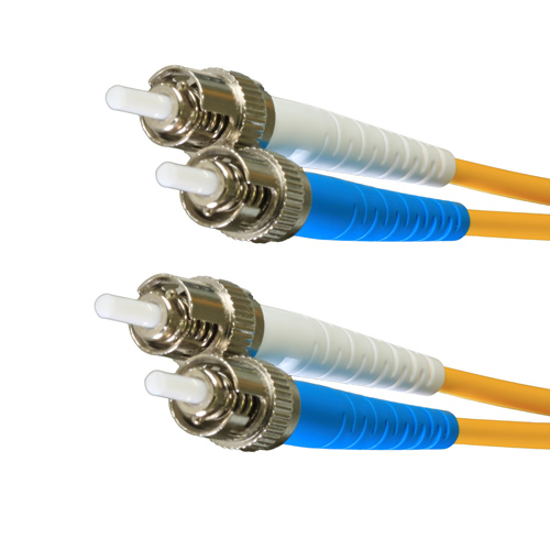 1m OS2 9/125 ST-ST Duplex Yellow LSOH Fibre Patch Lead – Cablenet