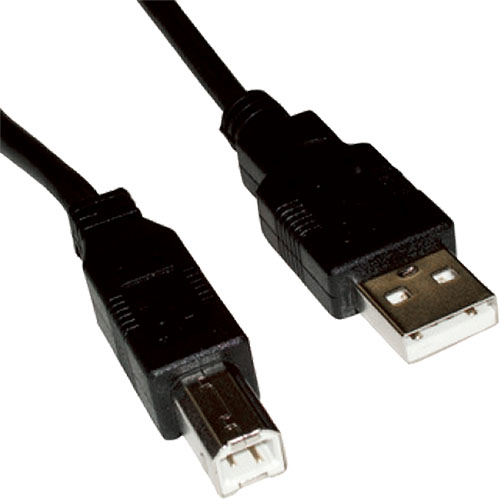 USB 2.0 Male-Male A-B Black Cable 1m – Cablenet